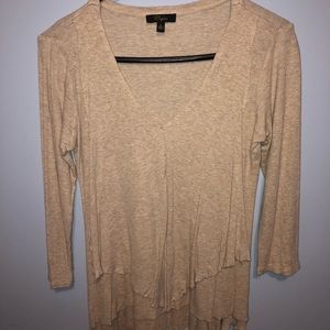 Layered Ruffle V-Neck Blouse